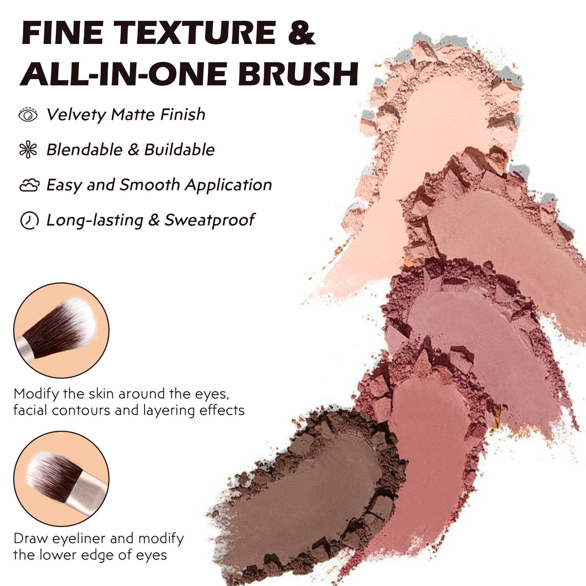 5 Colors Matte Eyeshadow Palette T609582