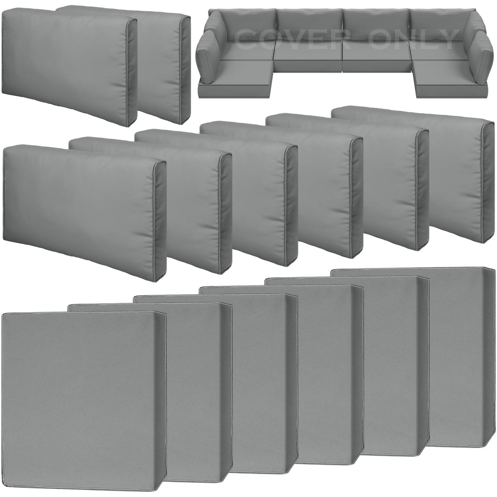 14 Piece Outdoor Waterproof Cushion Covers with Zipper A33725