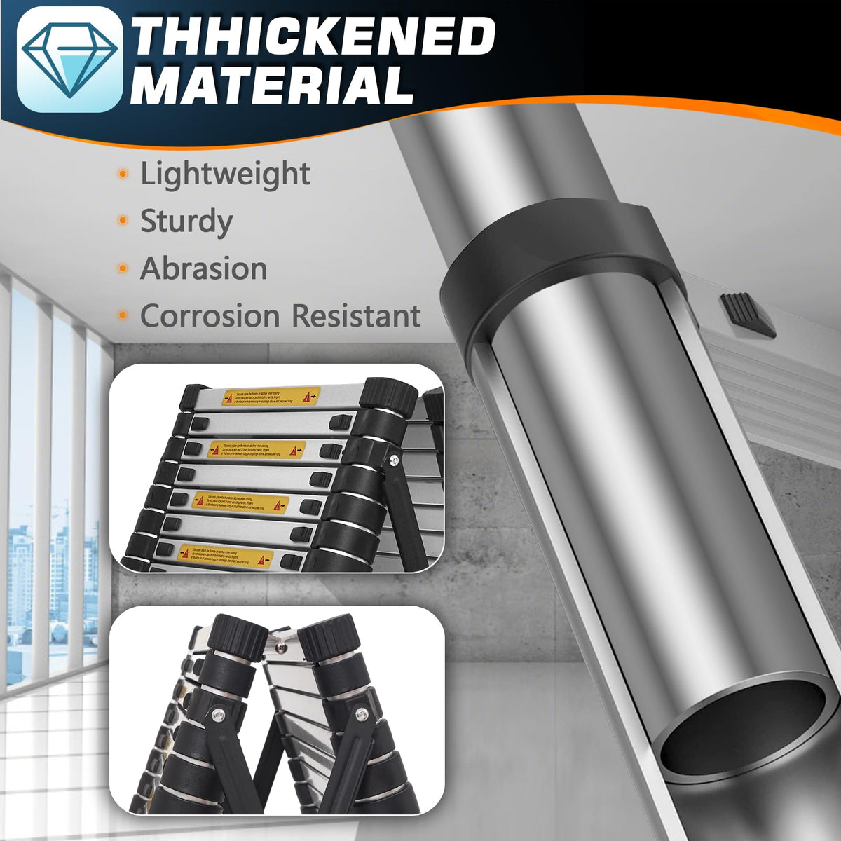 8.53 FT Aluminum Telescoping Ladder T117