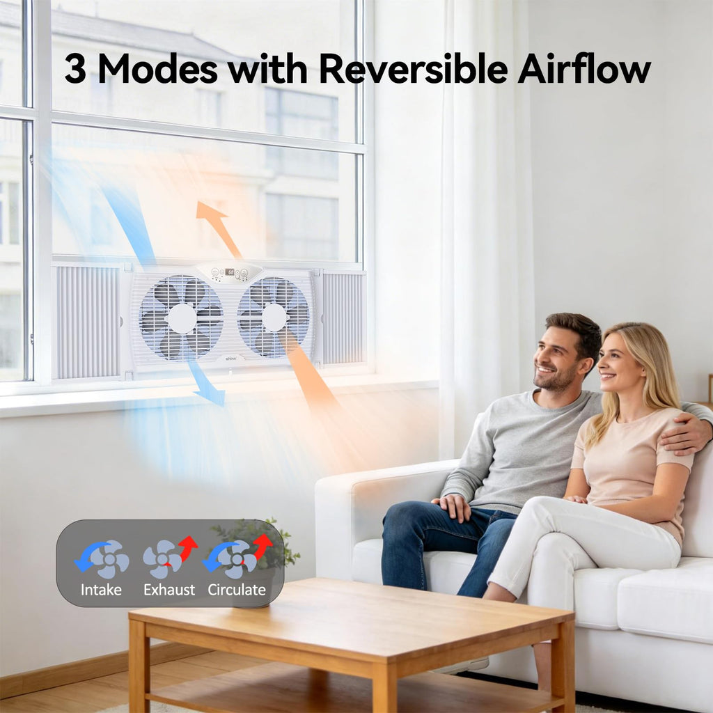 9'' Window Fan with Thermostat L7604