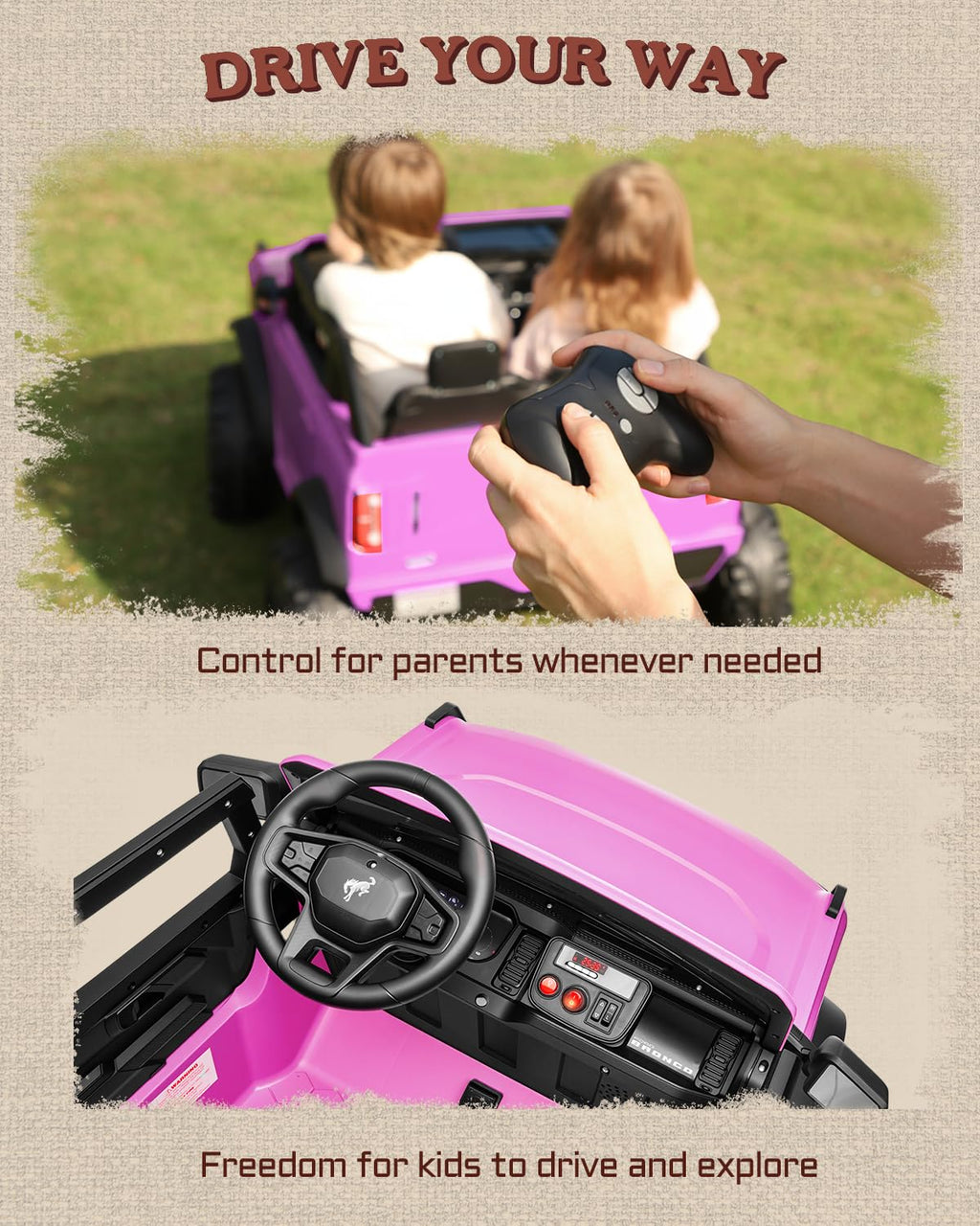 24V 2 Seater Electric Ride on Truck with Remote Control A945346