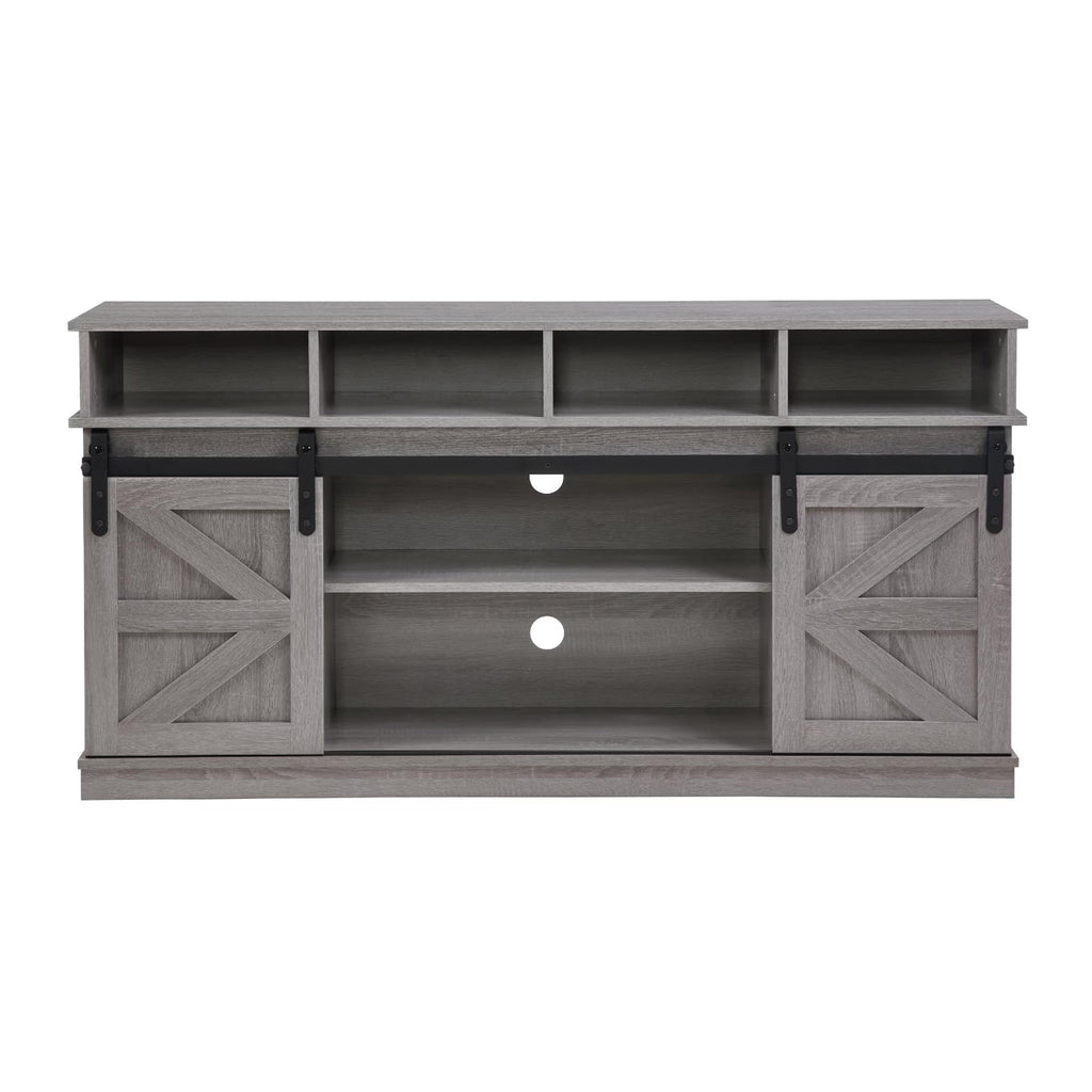 65" Grey TV Stand with Sliding Doors M8926