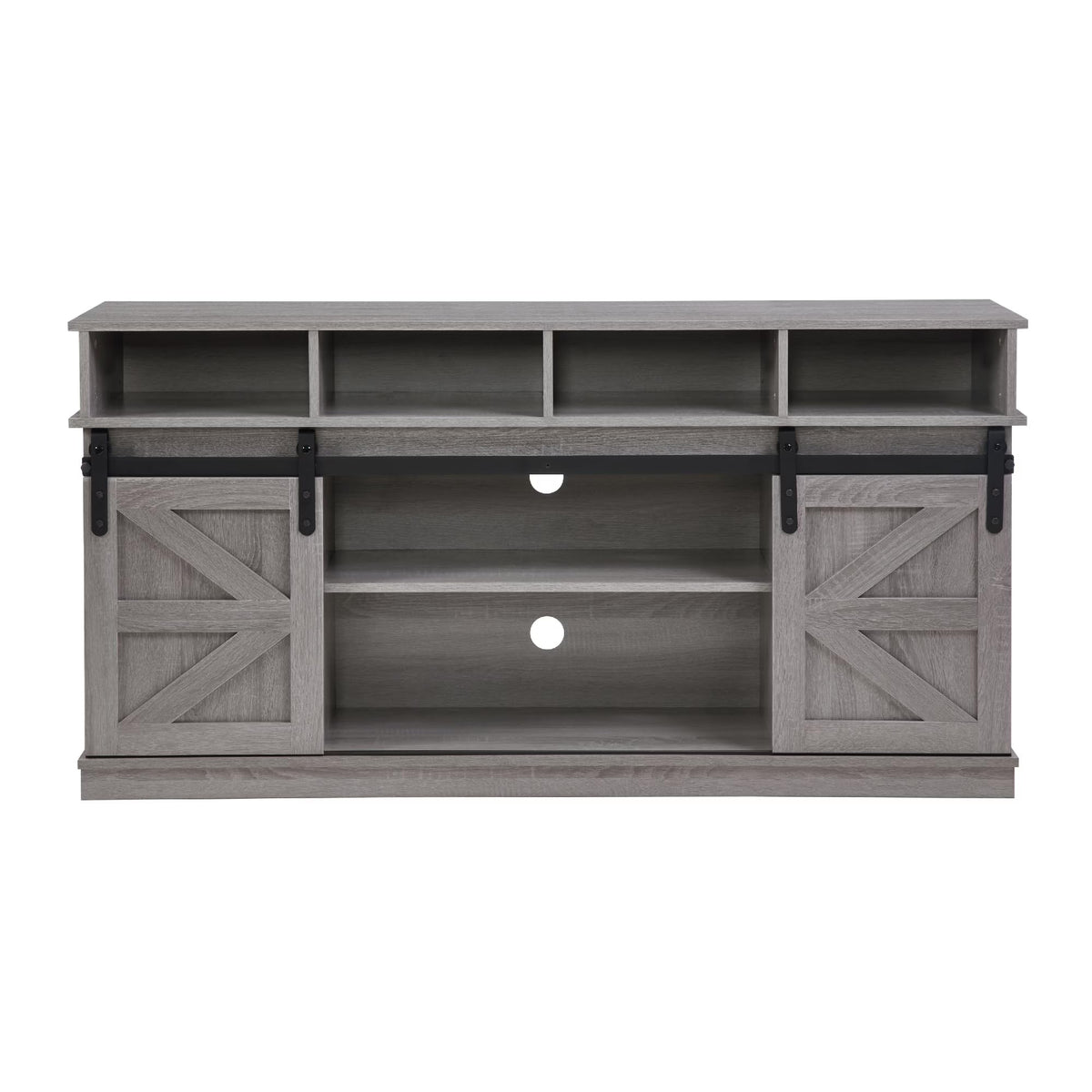 65" Grey TV Stand with Sliding Doors M8926