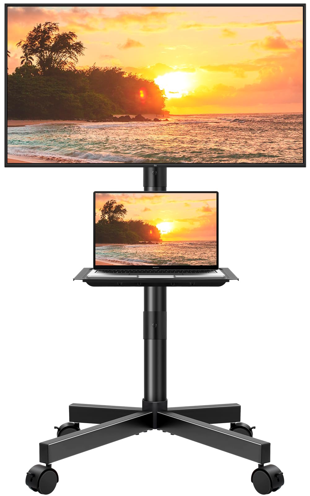 Mobile TV Cart for 23 to 65 inch Flat Screen TVs on Wheels Q60585