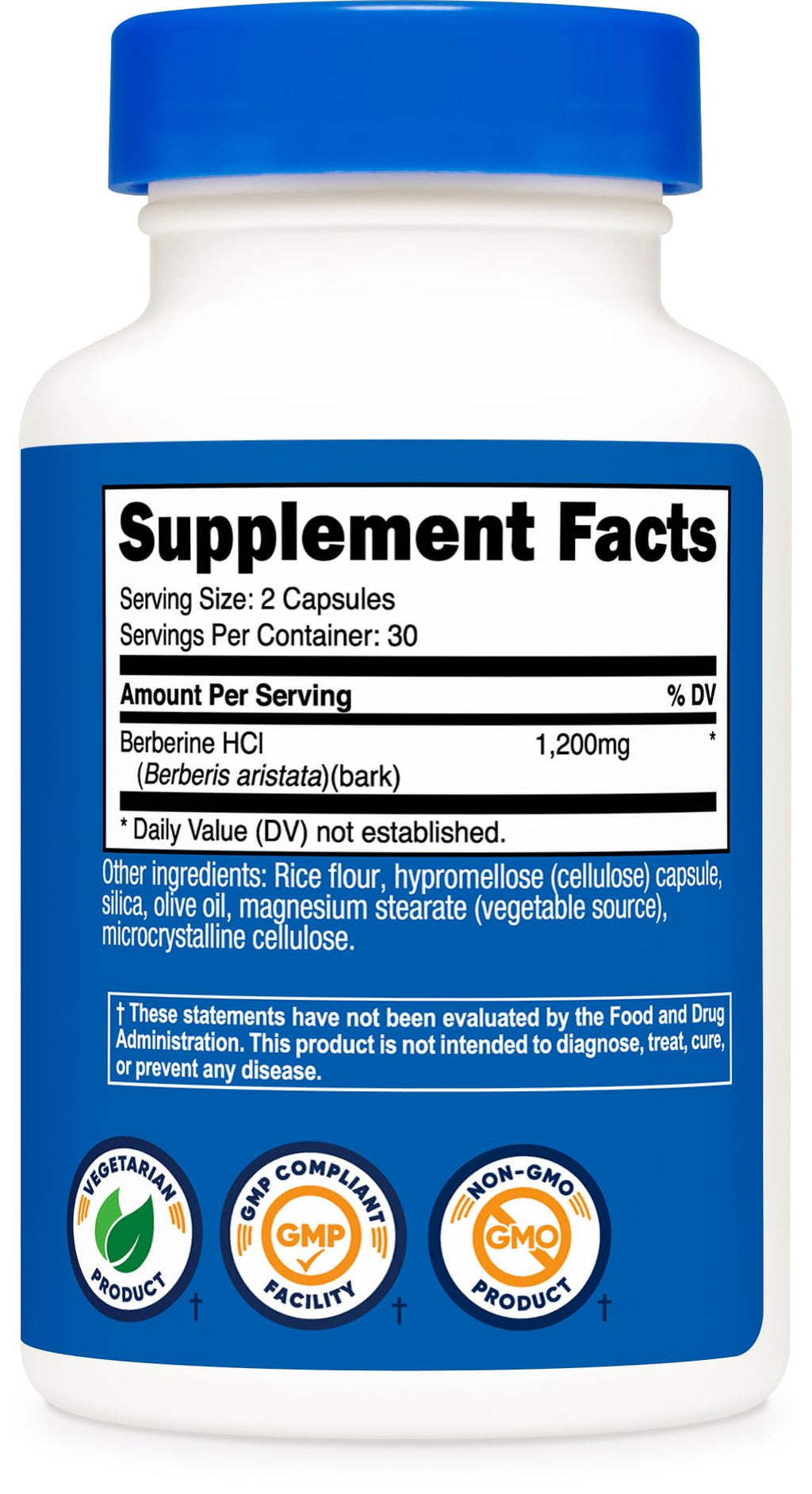 Berberine HCl 1,200mg 60 Capsules Q184