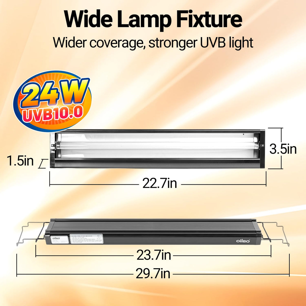 24W UVB 10.0 Reptile Light Fixture Combo Kit M729