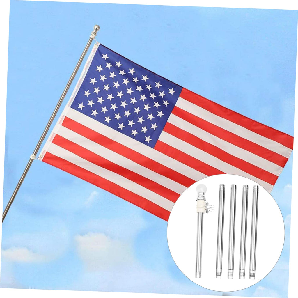 Stainless Steel 6 Foot Adjustable Wall Mount Flagpole Kit X9542
