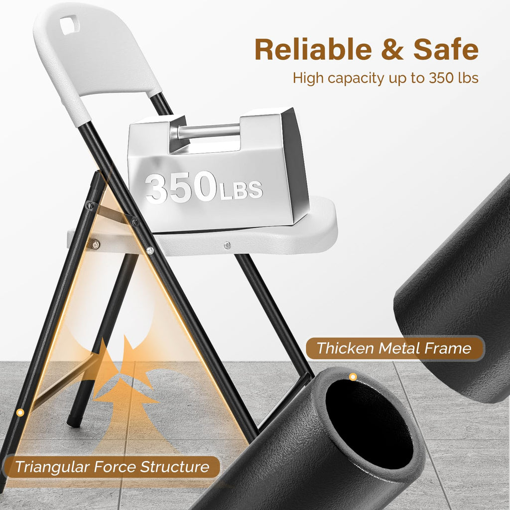White Plastic Folding Chairs 10-Pack P60773