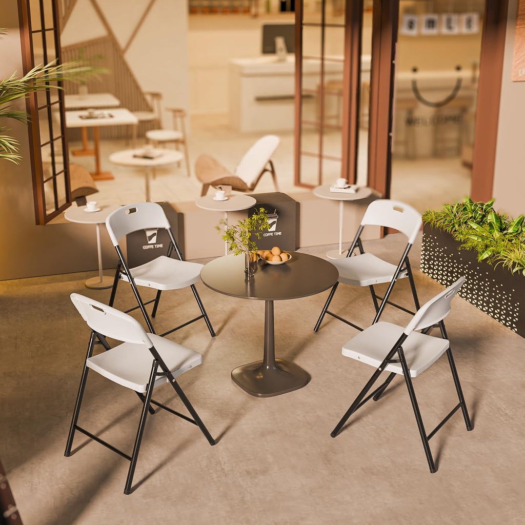 White Plastic Folding Chairs 10-Pack P60773