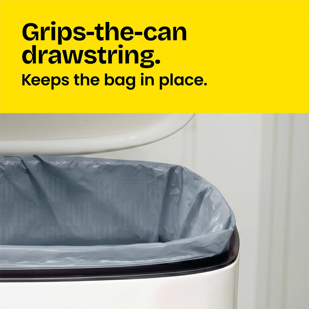 13 Gallon White Drawstring Trash Bags, 110 Count K380713