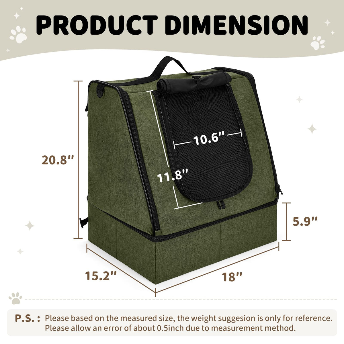 Portable Cat Litter Box with Waterproof Bag and Lid Z979609