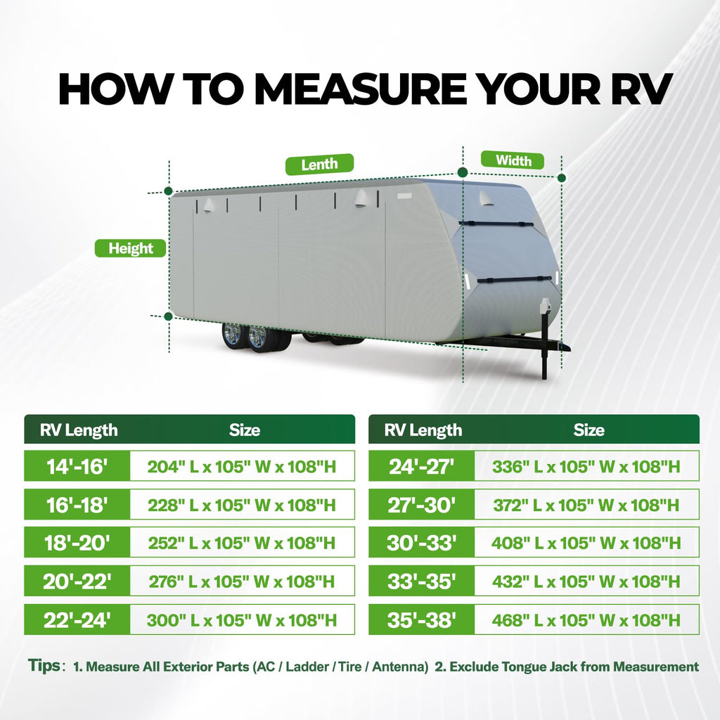 Grey 27'-30' RV Travel Trailer Cover Y80201