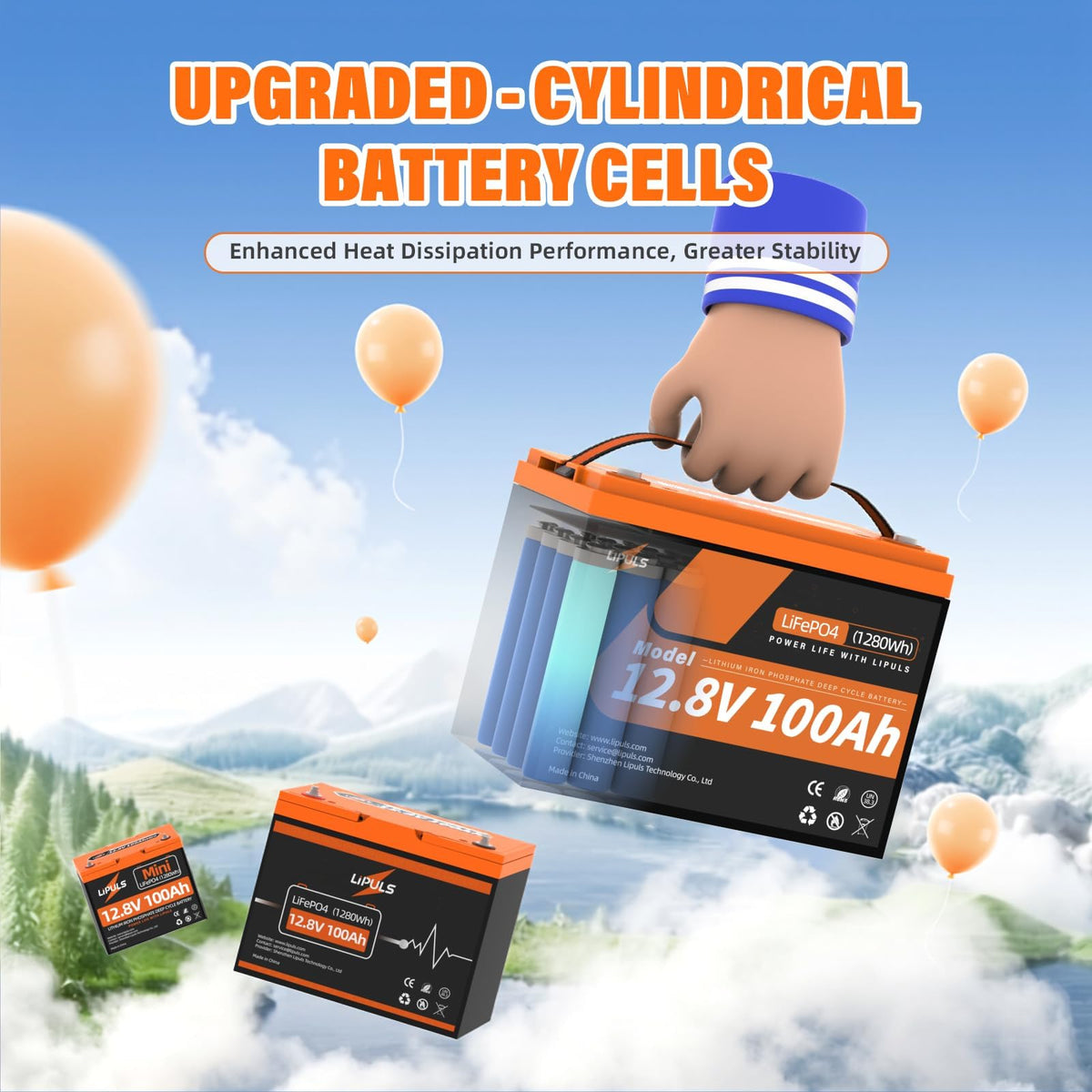 12.8V 100Ah LiFePO4 Deep Cycle Battery X659