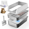 XL Stainless Steel Sifting Litter Box with Lid R566