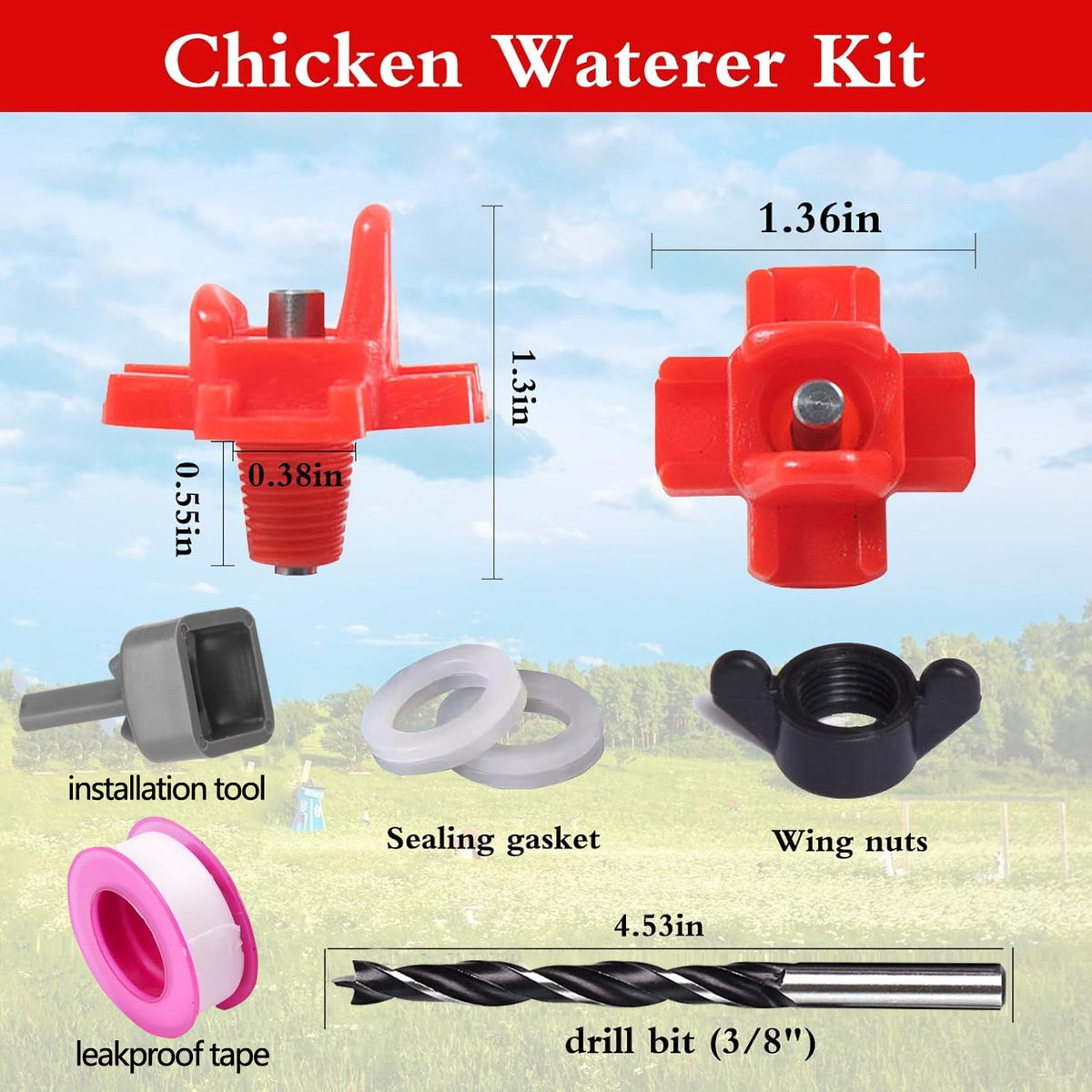 12 Pcs Leakproof Poultry Watering System U6897