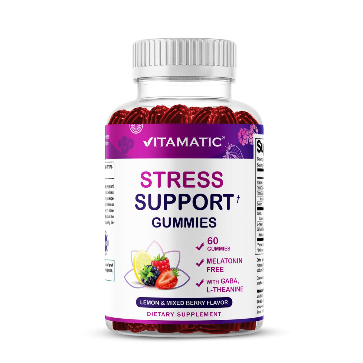 Lemon & Mixed Berry Flavor 60 Gummies Vegan Non-GMO Gluten-Free L668