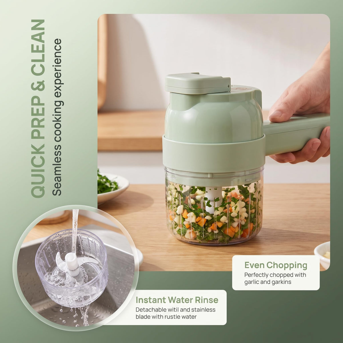 4-In-1 Electric Vegetable Cutter Set Q98652