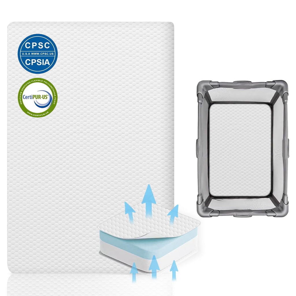 Baby Bassinet Mattress 38 x 26 Inch Gel Memory Foam Q959