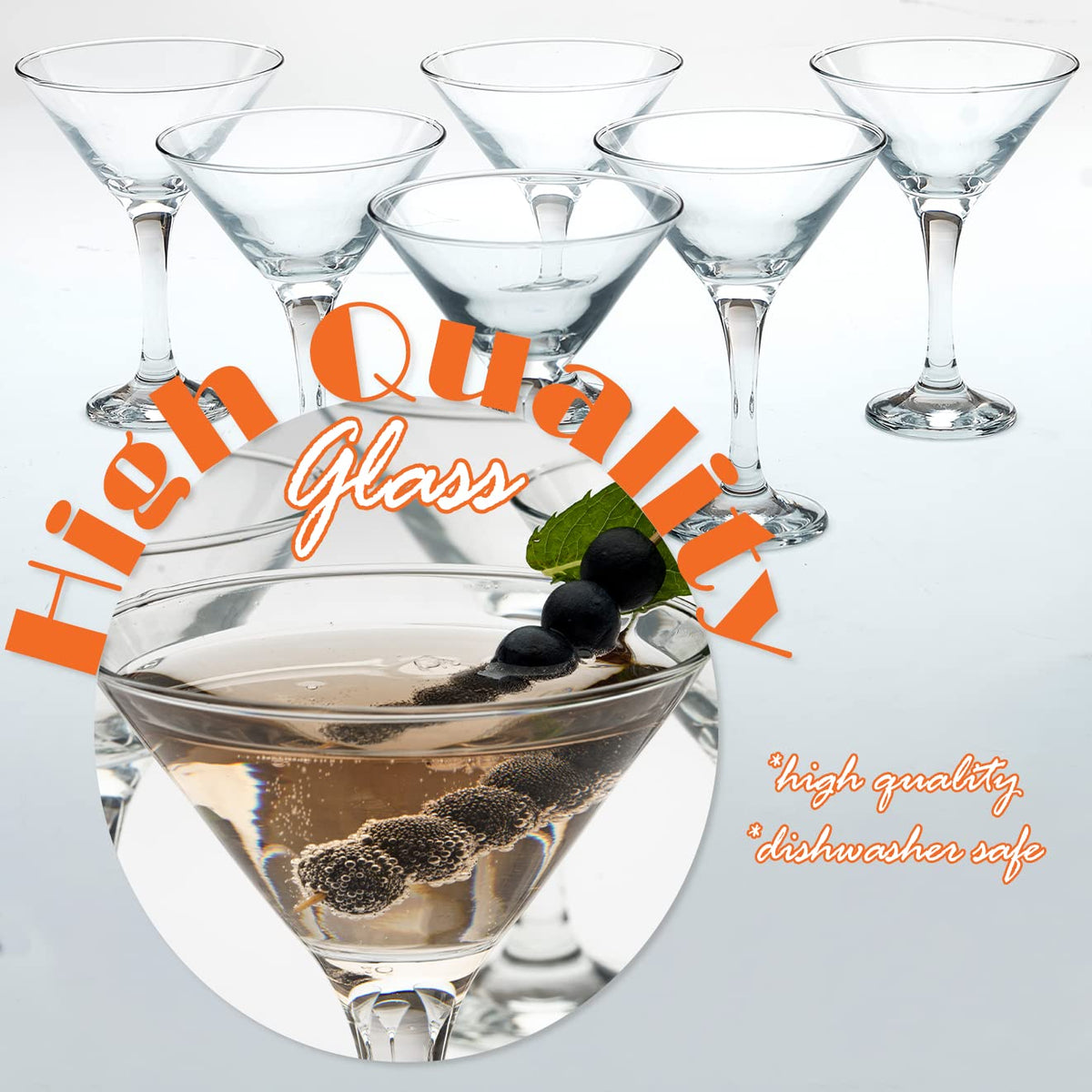 6oz Martini Glasses U4009