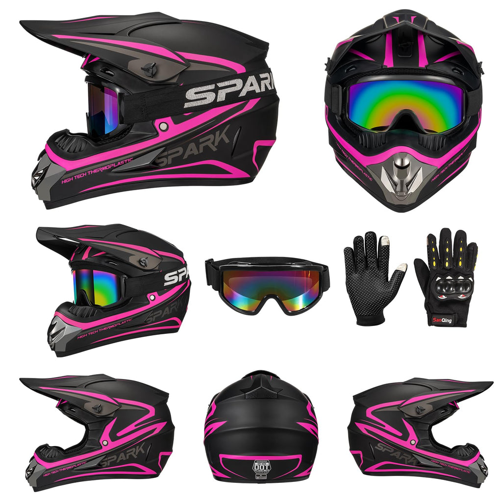 Kids DOT Approved Full Face Motocross Helmet X869218