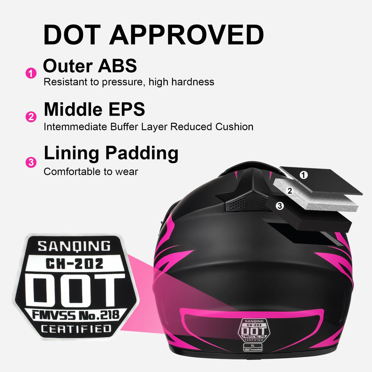 Kids DOT Approved Full Face Motocross Helmet X869218