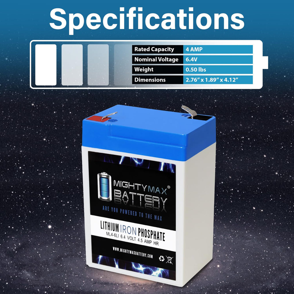 6V 4.5AH Lithium Replacement Battery X69984