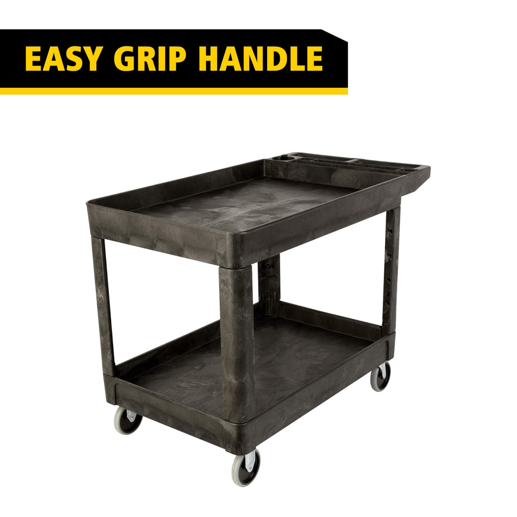 2-Shelf Utility Service Cart, Black, 500 lbs. Capacity C3300