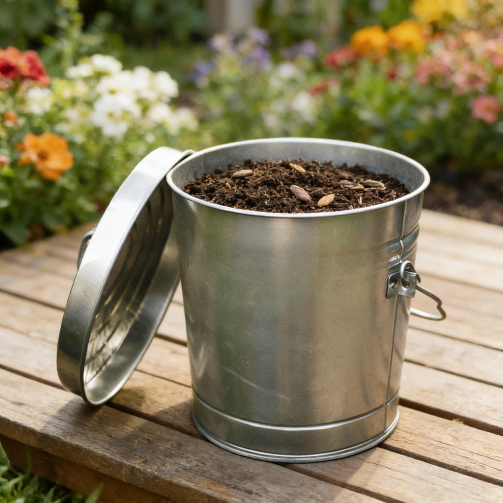 6-Gallon Galvanized Steel Storage Can with Locking Lid M741