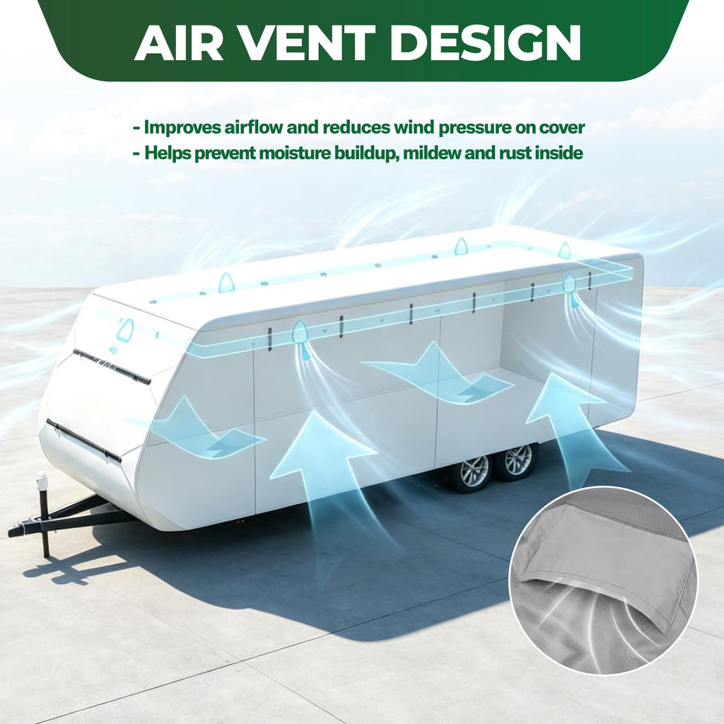 Grey 27'-30' RV Travel Trailer Cover Y80201