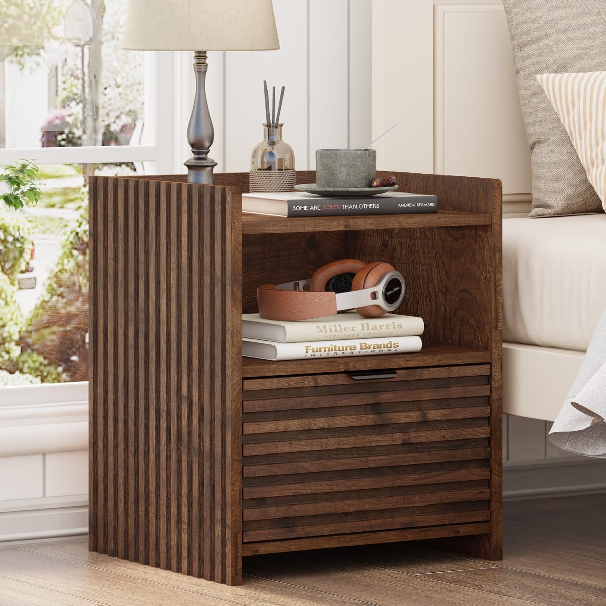 Rustic Oak Console Table with 2 Drawers O562589