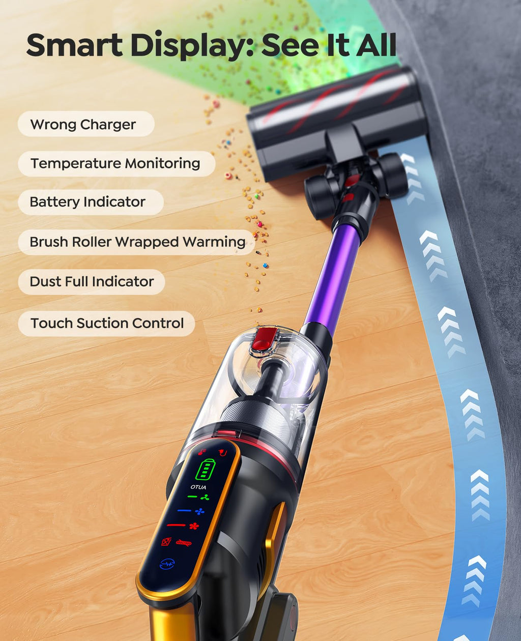 Cordless Stick Vacuum Cleaner 55KPa 650W Q944
