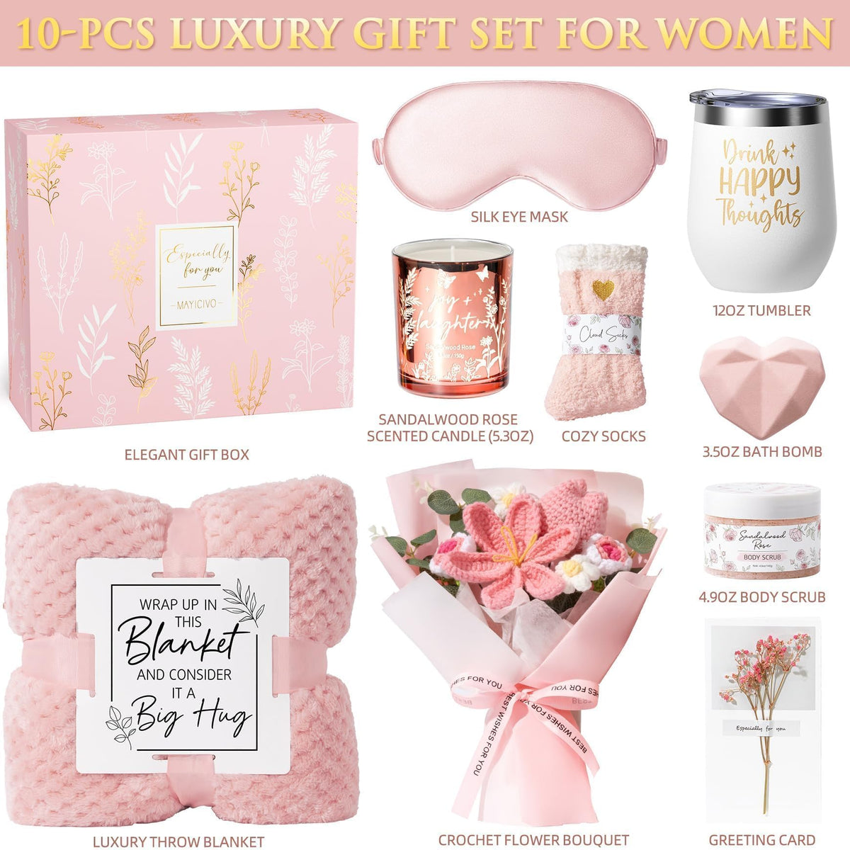 Spa Self Care Package Gift Baskets G3746