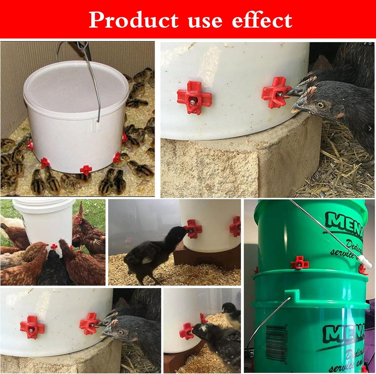 12 Pcs Leakproof Poultry Watering System U6897