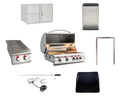 32” Built-in Gas Grill, Double Side Burner, Door & Two Drawers Combo, 20” Refrigerator E46098