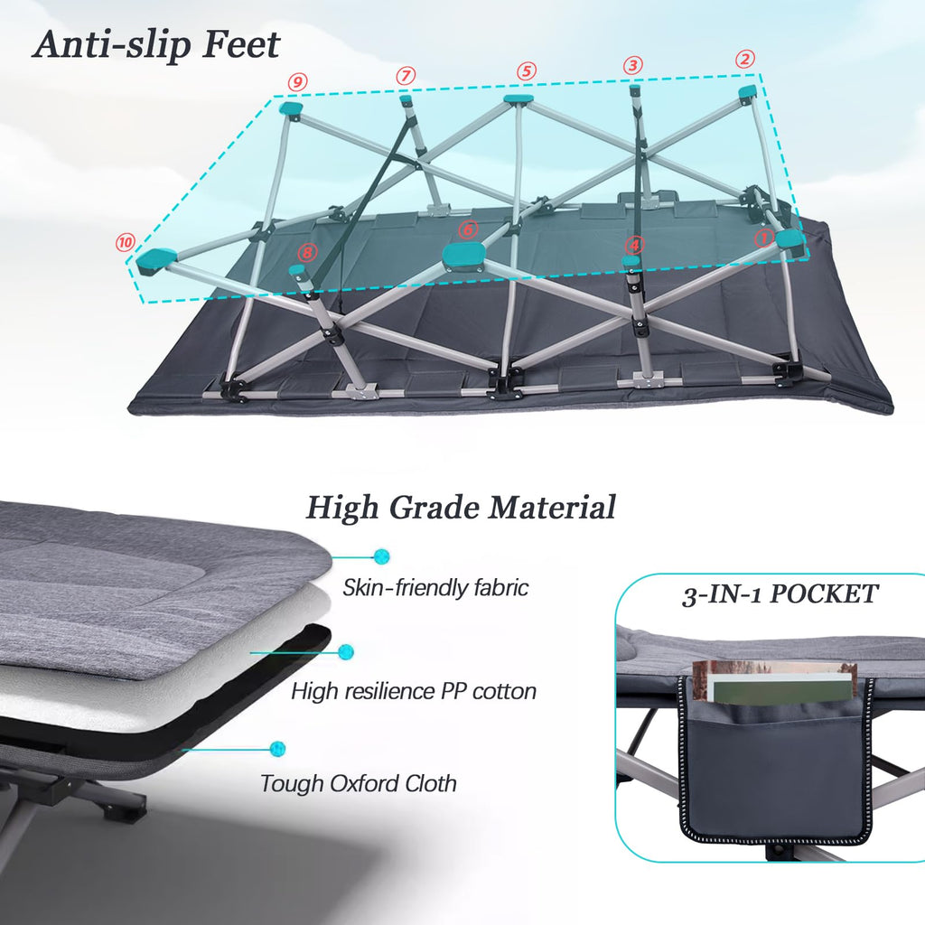 Folding Camping Cot with Carry Bag R302