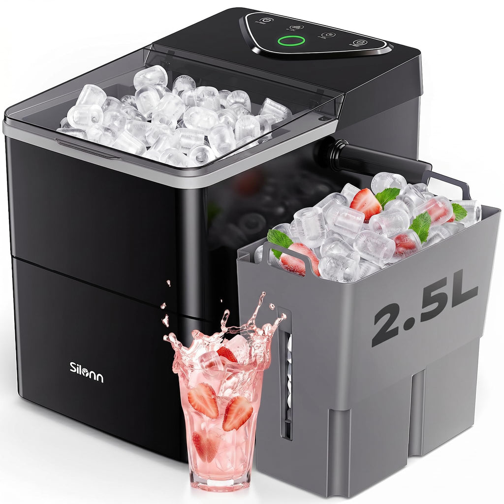 Countertop Ice Maker with 2.5L Ice Basket & 1.8L Water Tank, 26Lbs/24H V6291