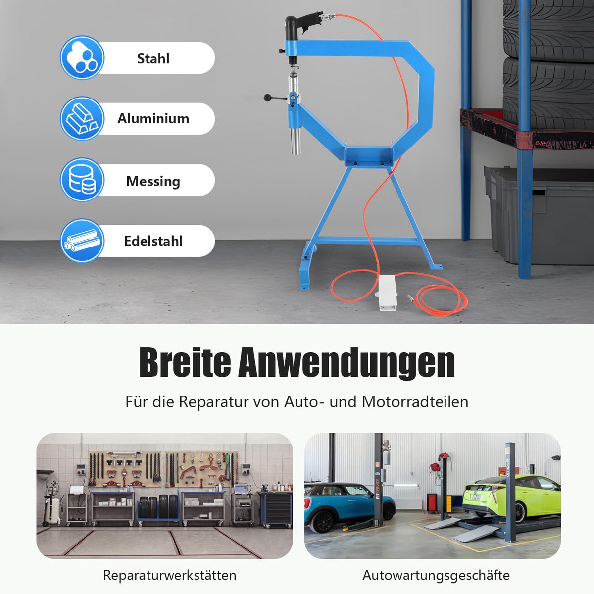 Pneumatic Planishing Hammer with Anvil Dies U701067