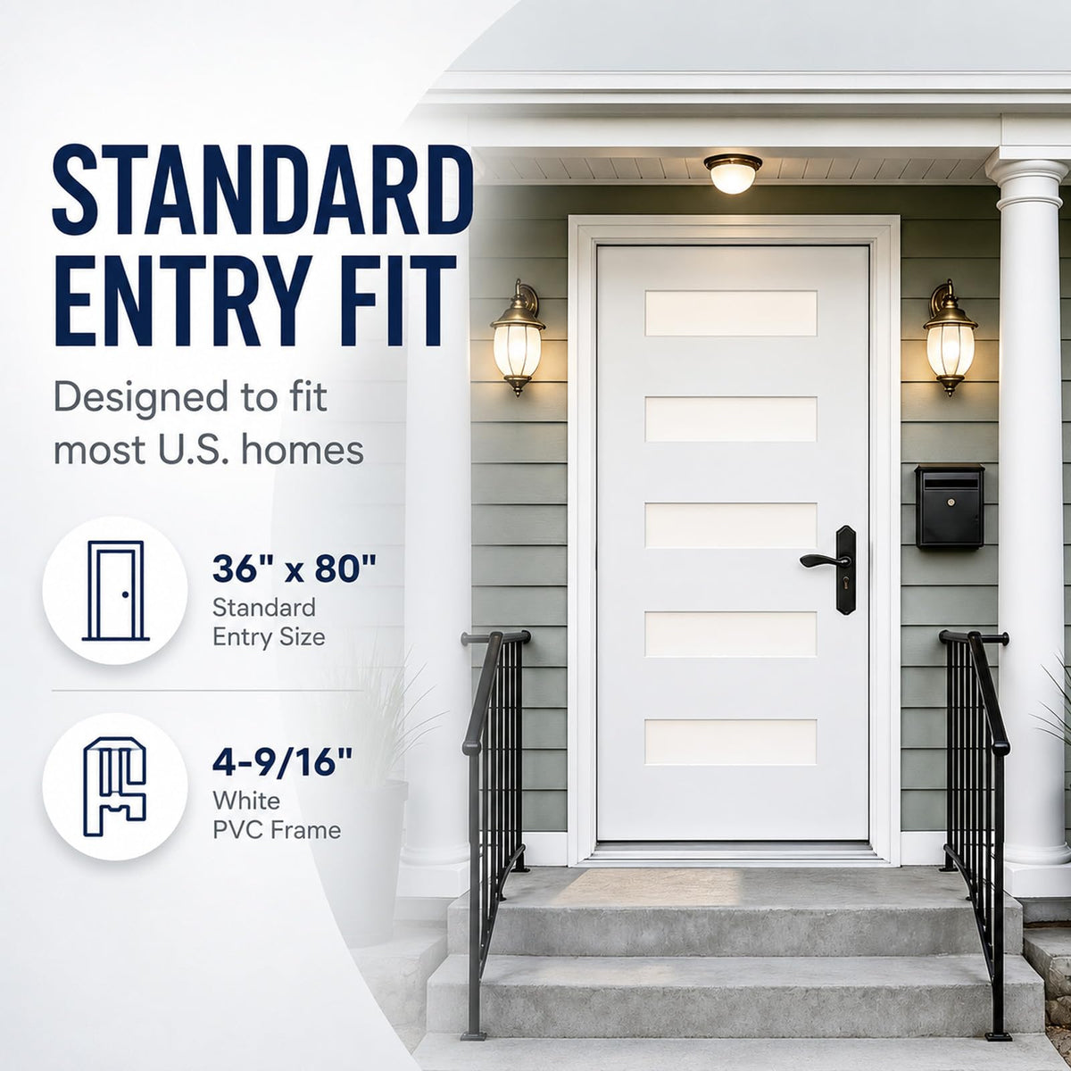 36"x80" Fiberglass Entry Door D875683