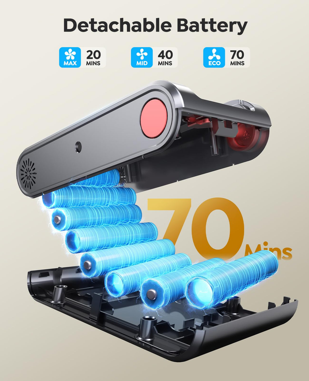 Cordless Stick Vacuum Cleaner 55KPa 650W Q944
