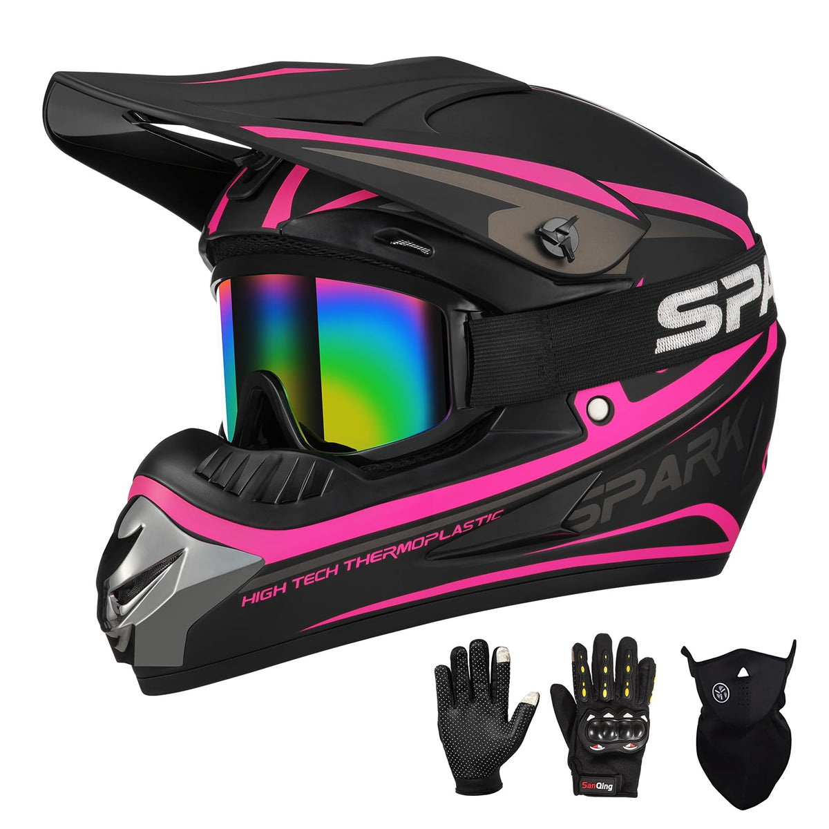 Kids DOT Approved Full Face Motocross Helmet X869218