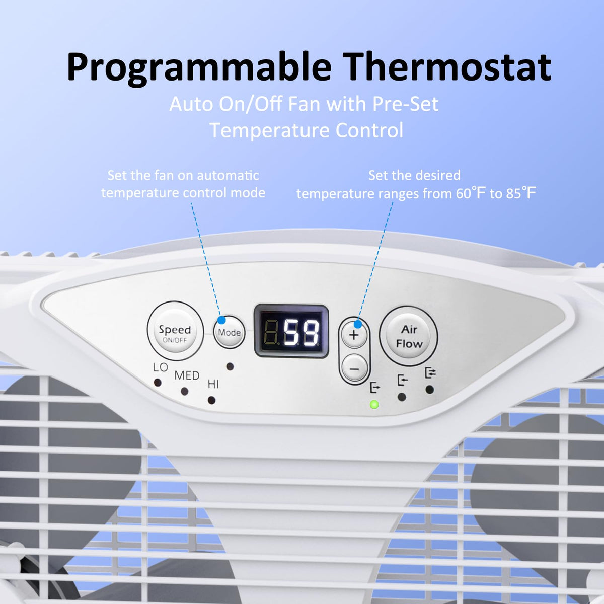 9'' Window Fan with Thermostat L7604
