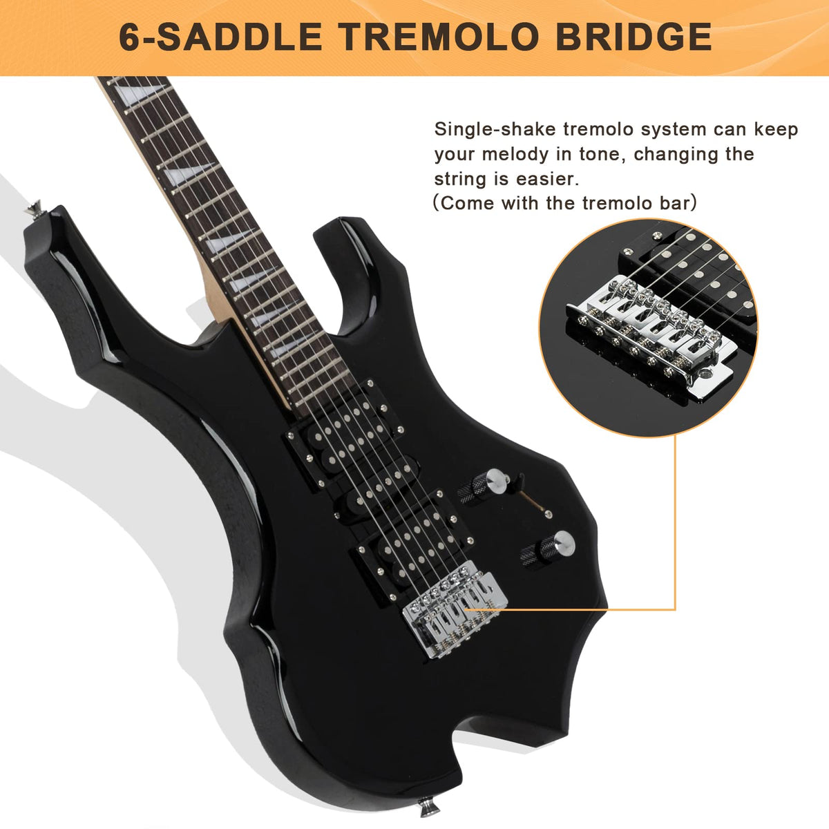 Black Electric Guitar with Accessories Pack G601532