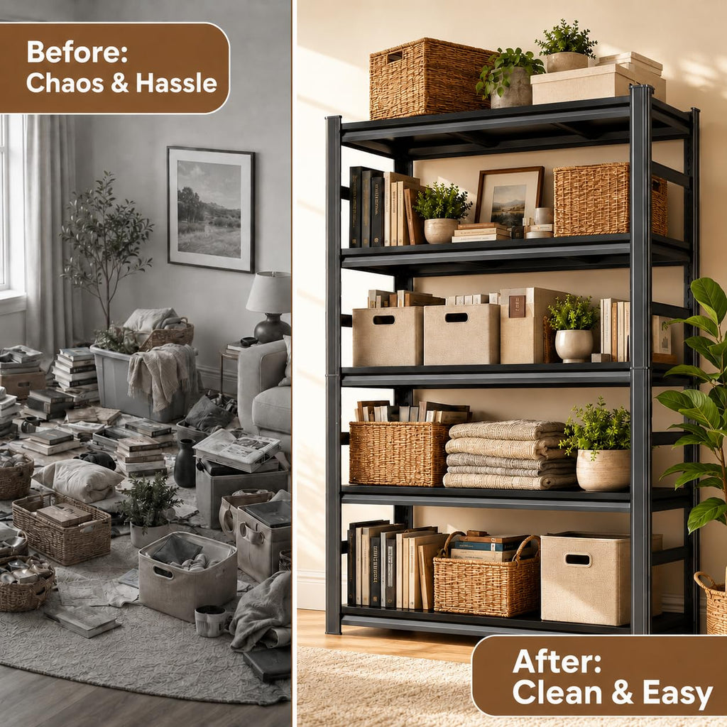 Heavy Duty Wood 5 Tier Bookshelf A3982