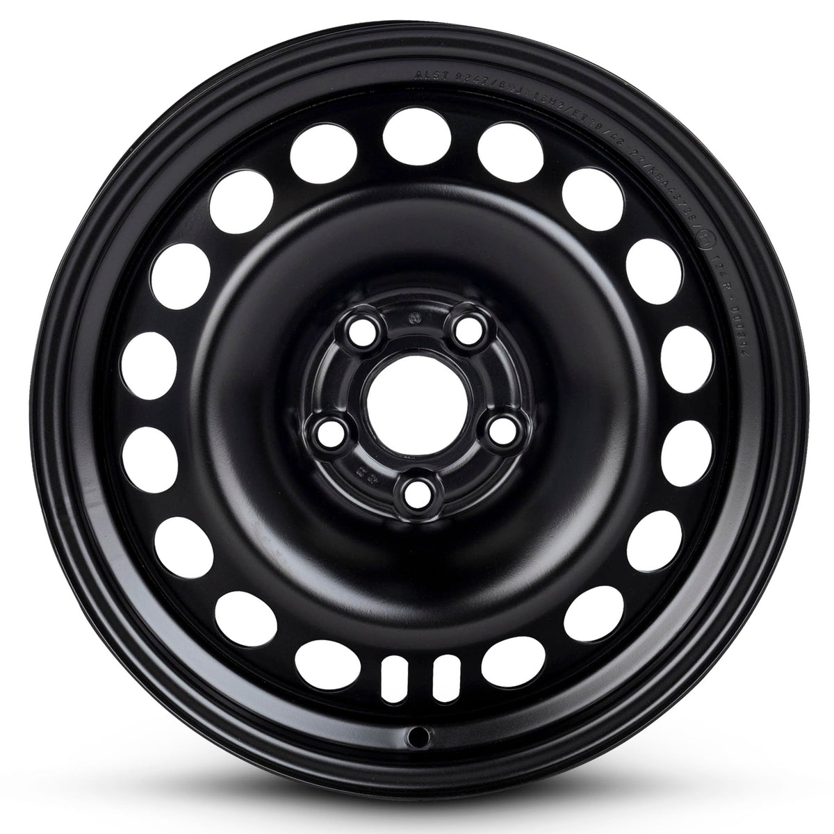 16 Inch Black Painted Steel Rim J966