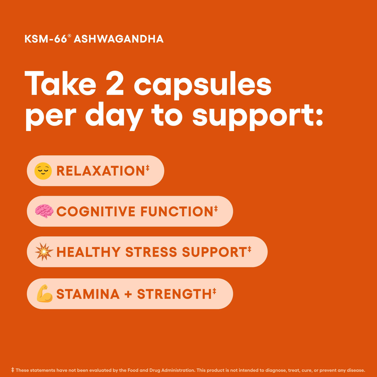 Organic KSM-66 Ashwagandha Root Extract 1,000mg 60ct H782