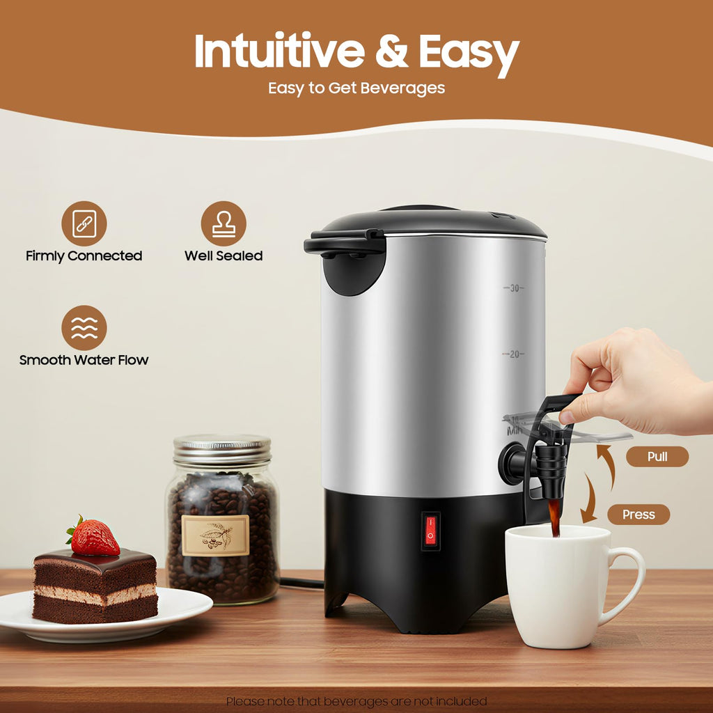30 Cups Stainless Steel Electric Coffee Urn P266