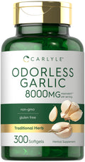 Odorless Garlic Softgels Supplement 300 Count L35839