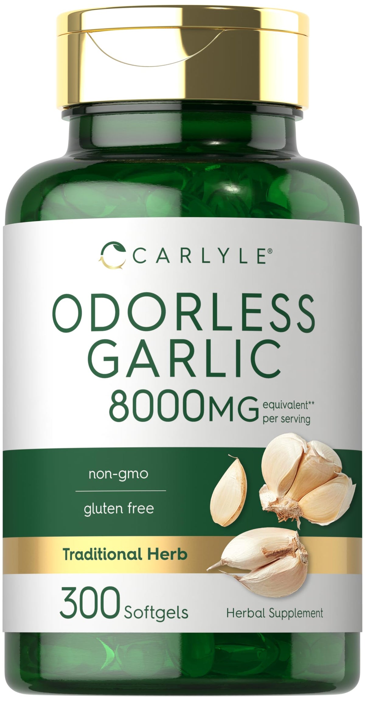 Odorless Garlic Softgels Supplement 300 Count L35839