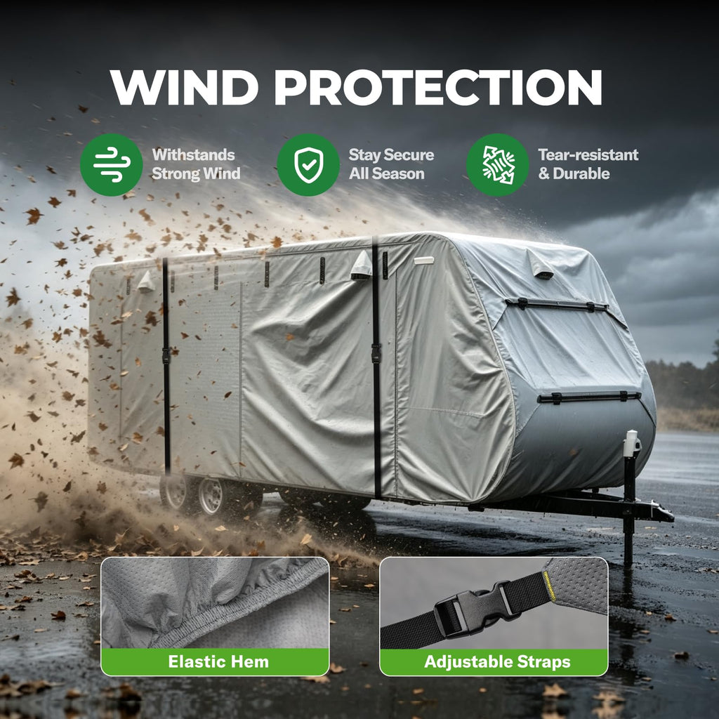 Grey 27'-30' RV Travel Trailer Cover Y80201