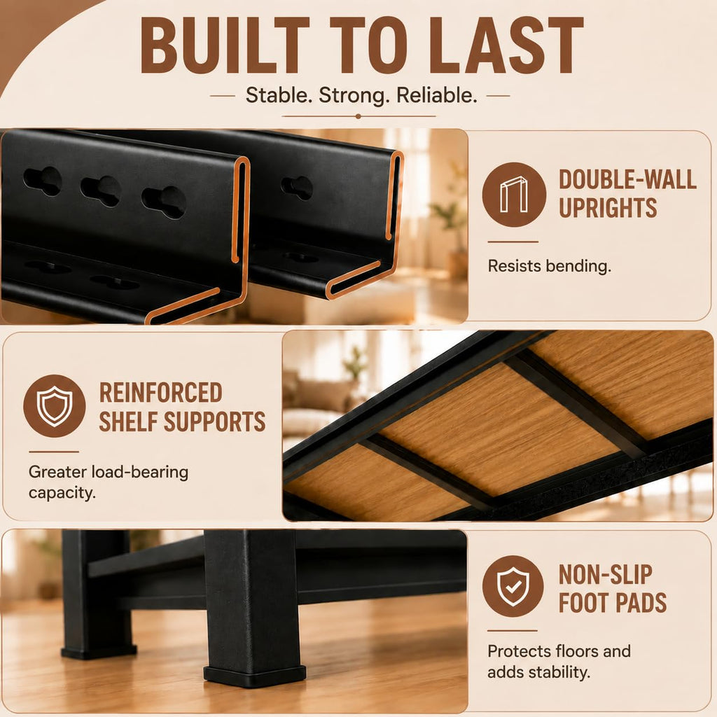 Heavy Duty Wood 5 Tier Bookshelf A3982